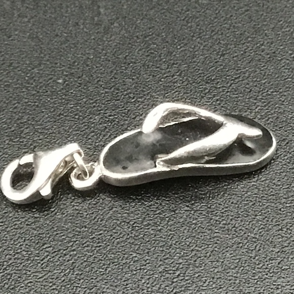 Sterling Silver Flip Flops Charm Hallmarked 925 CB ( Carlo Biagi) - Picture 1 of 3